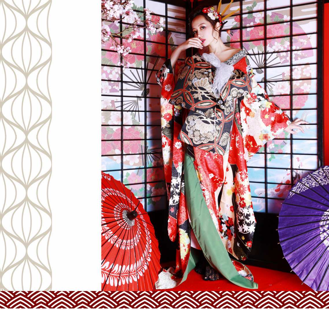花魁着物 高級 フルコーデセット 本格着物 日本 和装 japanese kimono