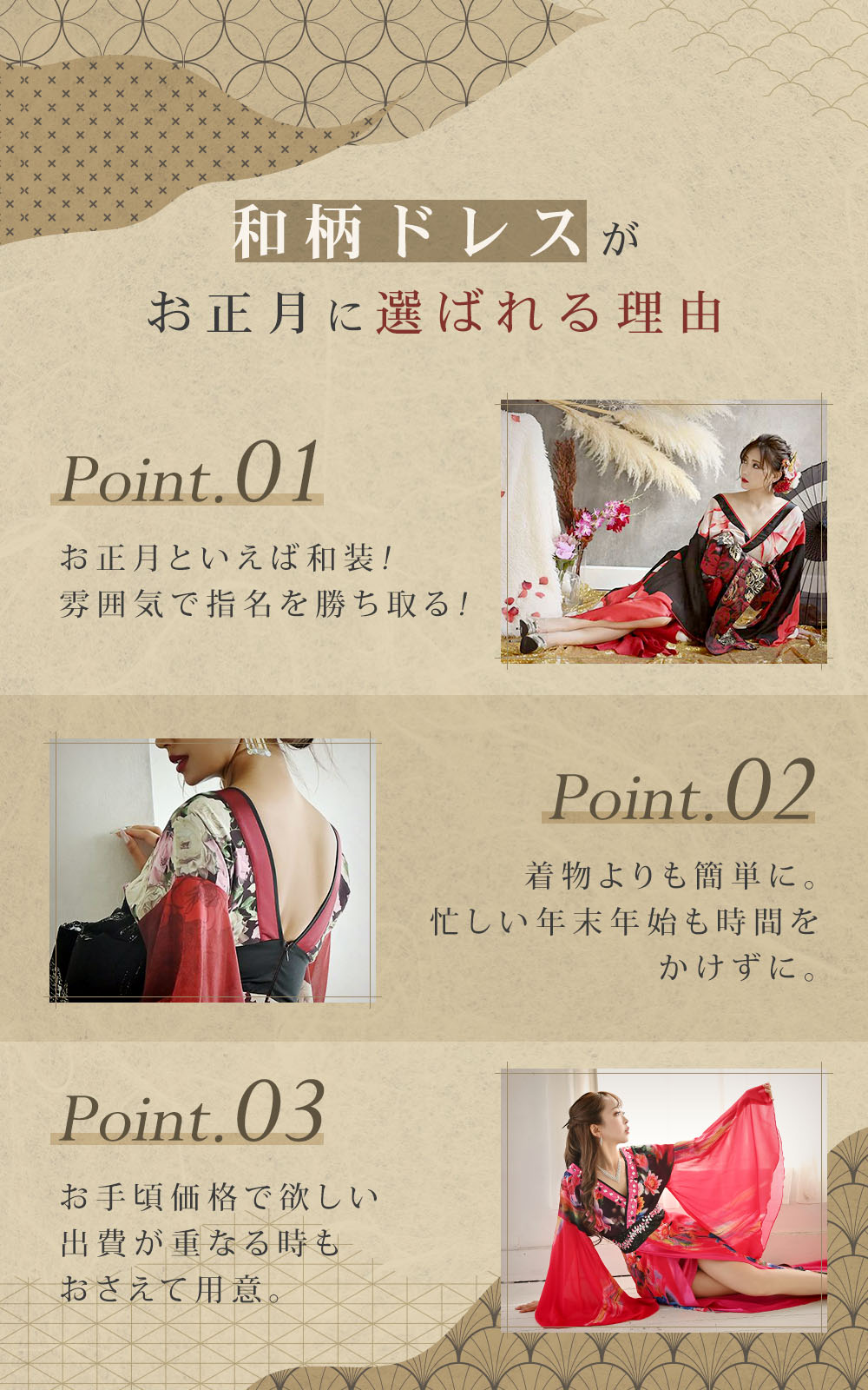 和柄ドレスがお正月に選ばれる理由