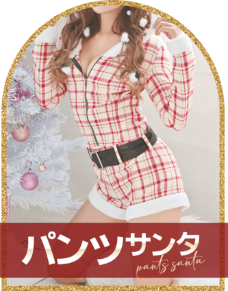 パンツタイプのサンタコスプレ