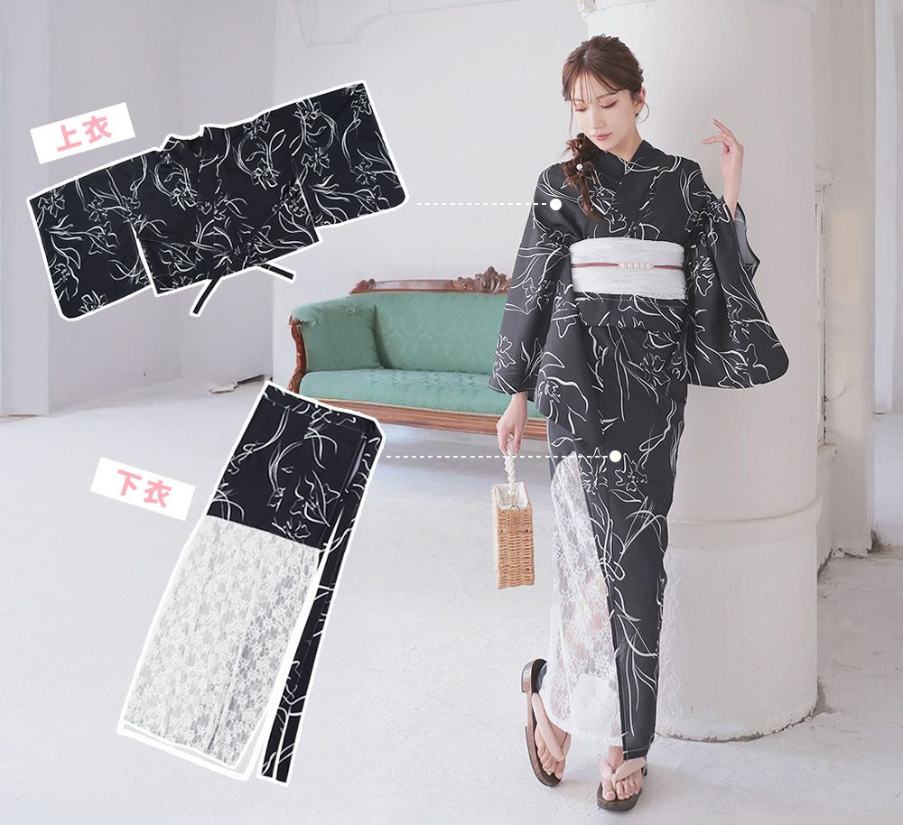 セパレート浴衣は1人でも着脱楽々