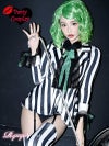 【即納】【キャバコスプレ6点セット】なりきりアメコミ風jokarキャバコスプレ フルセットで本格派♪ホラー×ピエロレディースコスプレ