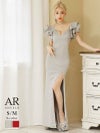 【Angel R/エンジェルアール】フレア袖バックスタイルスリットビジューロングキャバドレス