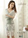 総レース袖付きミディ丈キャバドレス 加賀美早紀 着用 ミニドレス【Belsia/ベルシア】