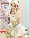 ホワイトキャットもこもこギャルサンタコスプレ10点セット あいみん 着用 レディースサンタコスプレ【Ryuyu/リューユ】