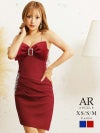 【Angel R/エンジェルアール】センターリボンビジュータイトキャバドレス