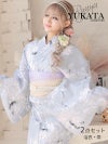 ※予約販売※ガーリーデザイン大柄フラワーギャル浴衣 あいみん 着用 レディース浴衣2点セット【Ryuyu/リューユ】