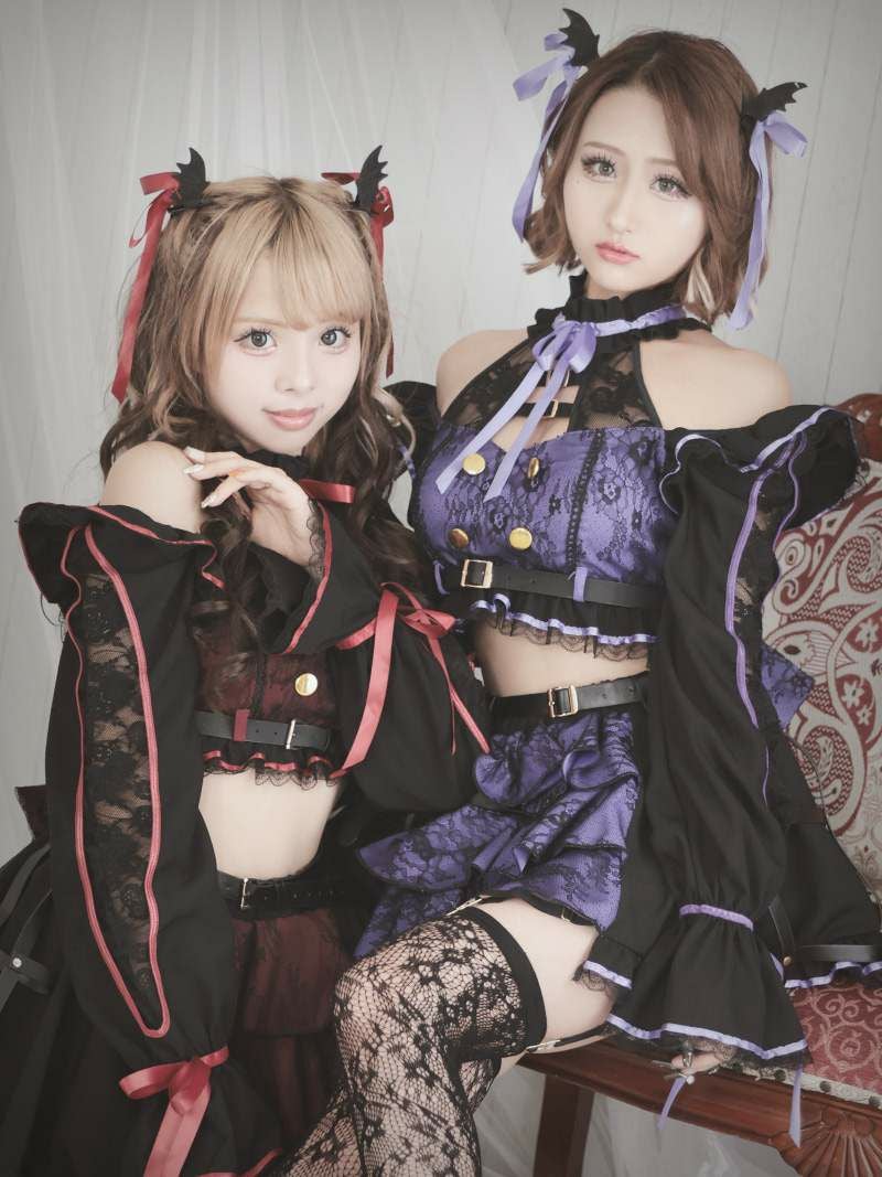 コスプレ ブラックレース地雷系ヴァンパイアハロウィンコスプレ あいさ