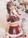 ※予約販売※サンタコスプレ キャットフリルレースセットアップサンタコスチューム10点セット あいさ 着用サンタコスプレ【Ryuyu】