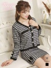 千鳥格子セットアップニットキャバスーツ【Ryuyu】
