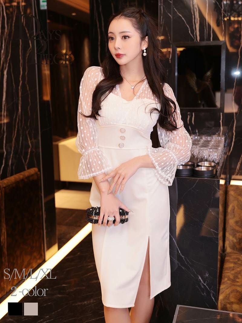 夜の大人スタイル KANO着用 上品韓国キャバワンピース【DAYS PIECE】