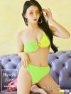 眩しいビーチにネオンカラーレディース水着sexyバンドゥビキニ【Ryuyu】