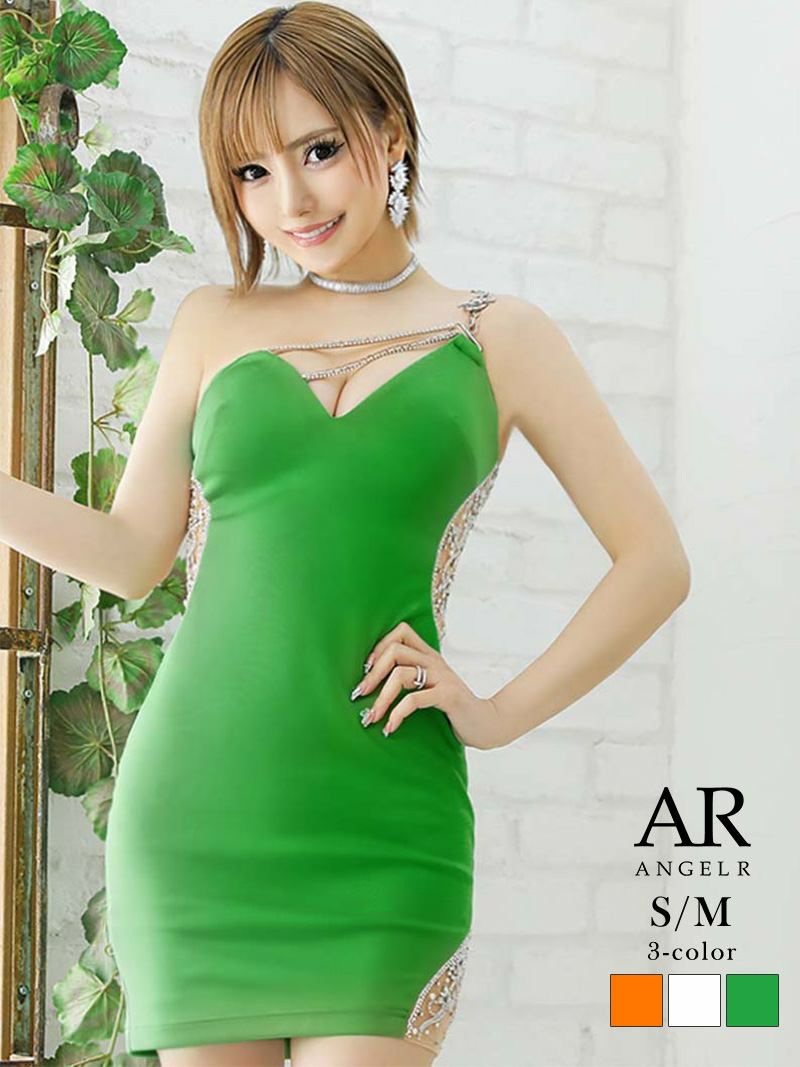 Angel R/エンジェルアール】バックシャンビジューパールデザインタイト