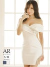 【Angel R/エンジェルアール】小顔効果フリルオフショルミニドレスサイドシアータイトキャバドレス