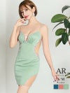 【Angel R/エンジェルアール】谷間魅せビジューウエストシアータイトキャミドレス