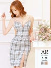 【Angel R/エンジェルアール】ビジュー付きチェック柄ミニドレス