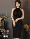 【Veautt/ヴュート】背魅せミディ丈ワンカラーキャバミニドレス