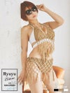 水着 かぎ編み上下セットインポート風レディースビキニ ENA かずへー 着用【Ryuyu】
