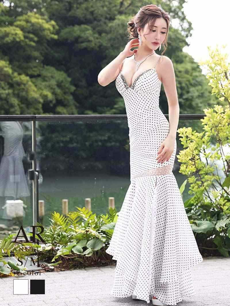 【Angel R/エンジェルアール】マーメイドドット柄ロングドレス
