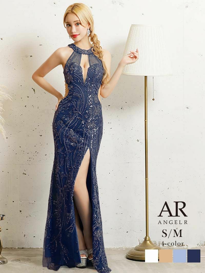 Angel R/エンジェルアール】セクシー背中見せホルターネック高級ロング