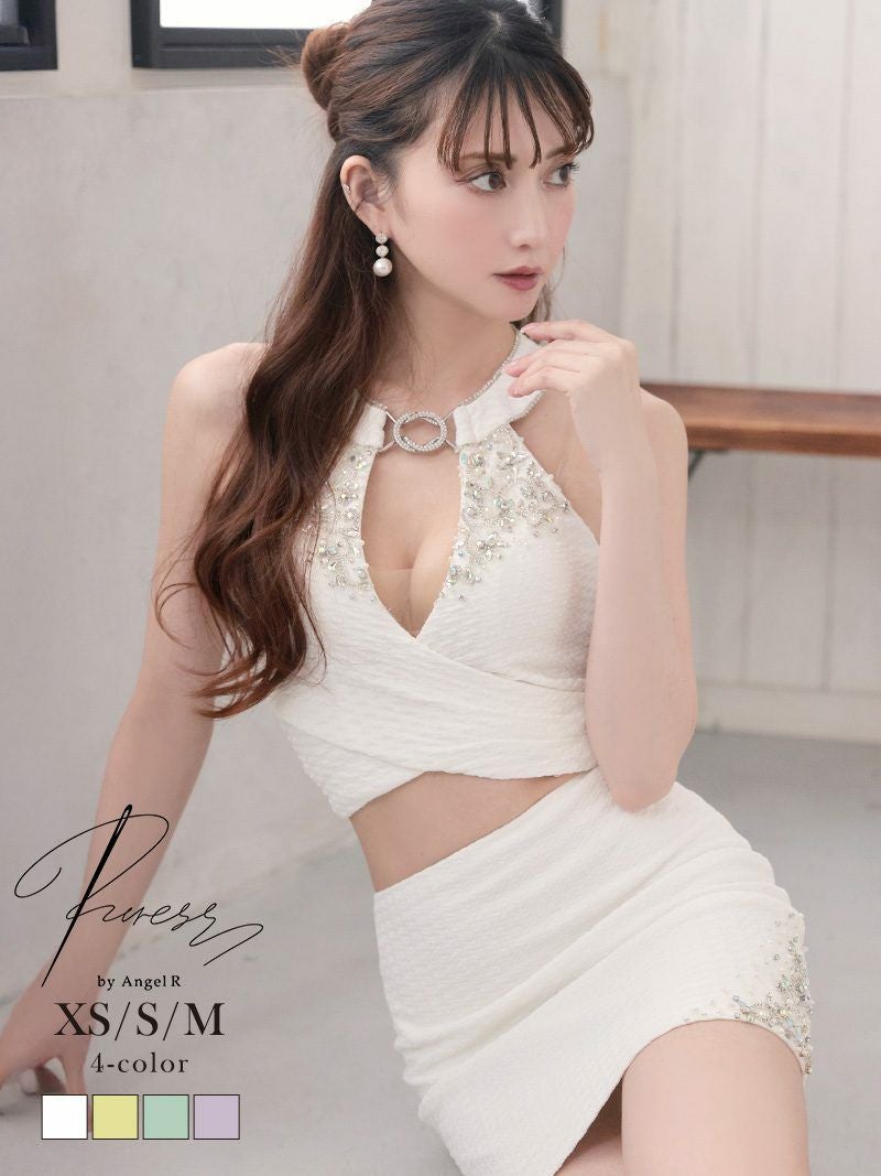 Angel R/エンジェルアール】上品セクシーセパレートミニドレス(XS/S/M