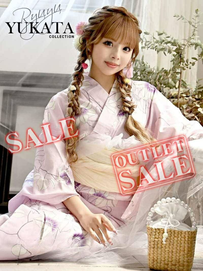 【訳ありアウトレット】甘かわピンクの向日葵柄レディース浴衣 あいさ 着用 ギャルゆかた【Ryuyu】