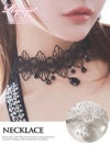 繊細な刺繍レースとパールビジューがドレス姿を華やかに彩るドレッシーなチョーカー 【Ryuyu】